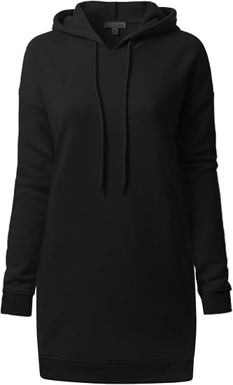 Design by Olivia Women's Oversized Fleece Hoodie Loose Tunic Sweatshirt