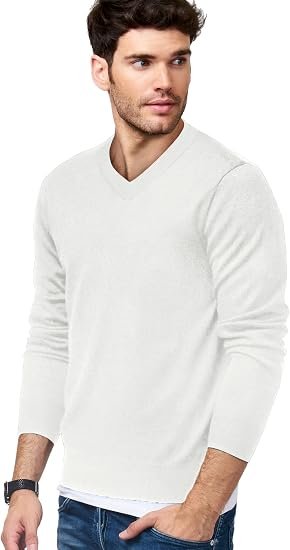 COOFANDY Mens V Neck Dress Sweater Knit Long Sleeve Pullover Sweaters - Image 5